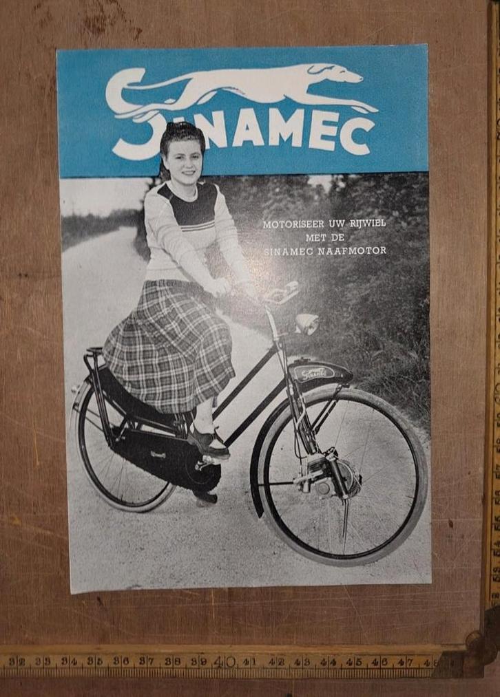 Sinamec folder naafmotor, Fietsen en Brommers, Handleidingen en Instructieboekjes, Zo goed als nieuw, Ophalen of Verzenden