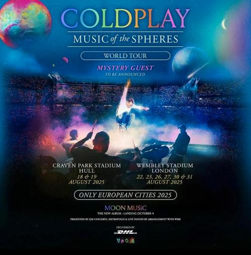 Coldplay tickets Londen, sta- en zitplaatsen 4-9-25, Tickets en Kaartjes, Concerten | Pop, Twee personen, September