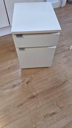 Witte ladekast 2 lades, Ophalen, Minder dan 50 cm, 1 of 2 laden, Minder dan 100 cm