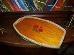 Dienad: Hout riet roos retro, 40cm, Ophalen of Verzenden, Huis en Inrichting
