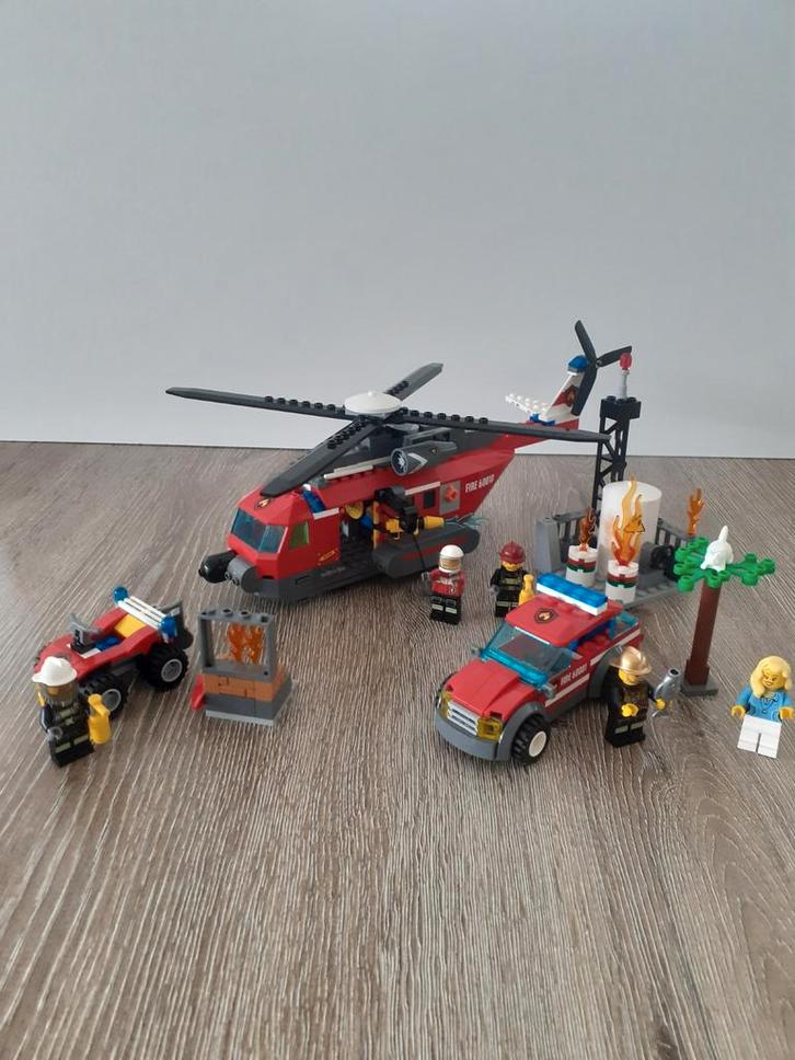 Lego City Brandweer Helicopter 60010..60105..60001, Kinderen en Baby's, Speelgoed | Duplo en Lego, Zo goed als nieuw, Lego, Complete set