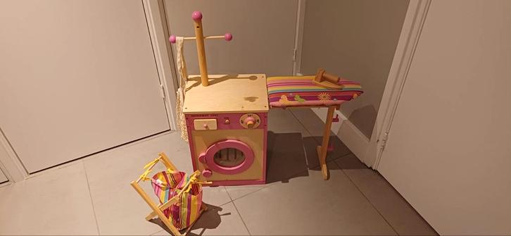 Wasmachine en toebehoren kids, Kinderen en Baby's, Speelgoed | Poppenhuizen, Gebruikt, Poppenhuis, Ophalen