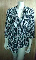 NIEUW! Chique Zwart Wit Jas Maat 48 Chalou Sempre Piu, Verzenden, Zwart, Maat 46/48 (XL) of groter, Nieuw