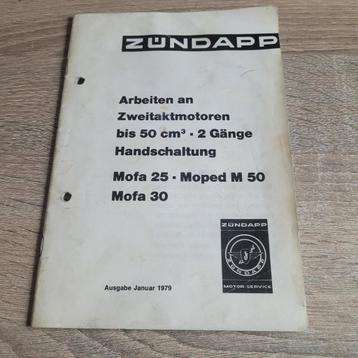 Zundapp Sleutelboekje 50 ccm 2 Hand Mofa 25/30 - Moped M 50 beschikbaar voor biedingen