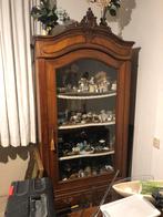 Sierkast met kuif glaskast, Antiek en Kunst, Antiek | Meubels | Kasten, Ophalen of Verzenden