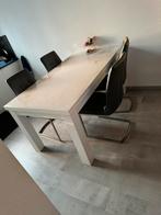 Eettafel + salon tafel + 4 stoellen mag weg, Huis en Inrichting, Tafels | Eettafels, Ophalen, Zo goed als nieuw, Rechthoekig, 50 tot 100 cm