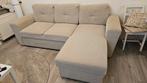 Comfortabele Slaapbank met Opbergruimte – Hoekbank Beige, Ophalen of Verzenden, Zo goed als nieuw, Stof