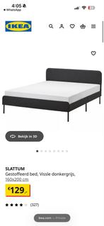Ikea SLATTUM bed 160x200 cm, Ophalen, Tweepersoons, Zo goed als nieuw, 200 cm