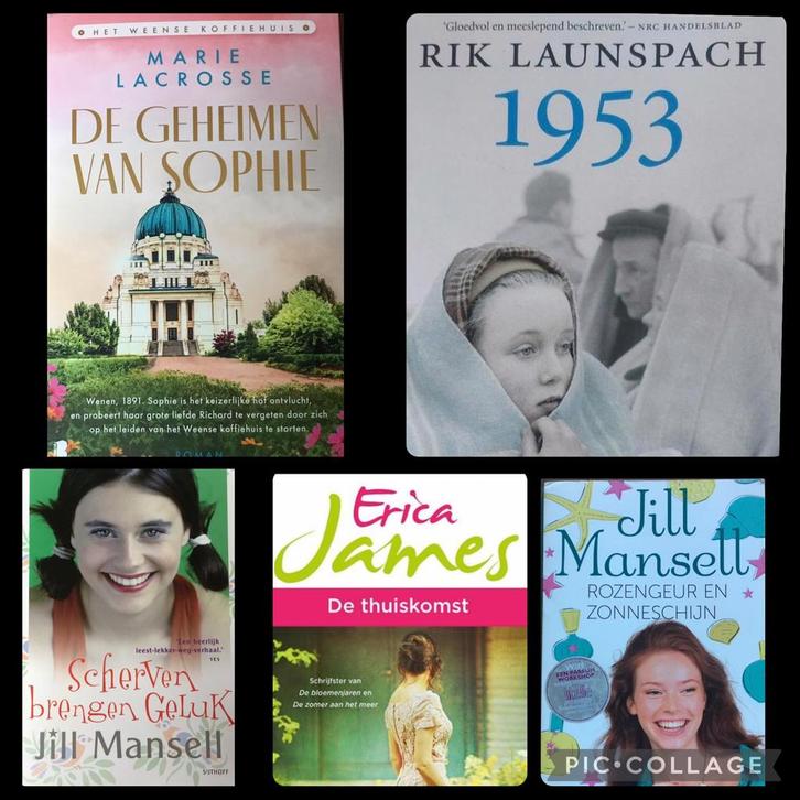 5 mooie boeken oa Marie Lacrosse - De geheimen van Sophie., Boeken, Romans, Zo goed als nieuw, Ophalen of Verzenden