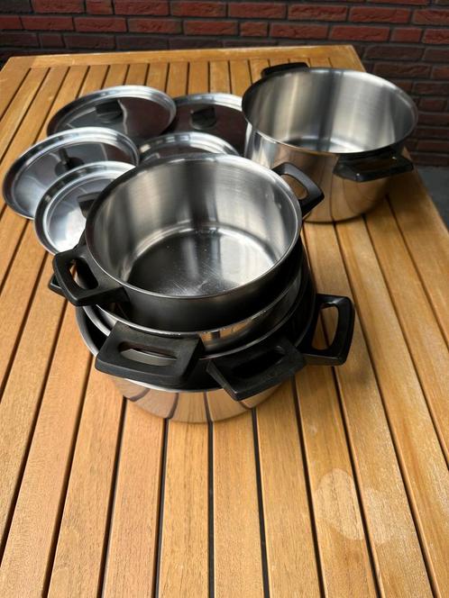 5 delig BK pannenset., Huis en Inrichting, Keuken | Potten en Pannen, Gebruikt, Pannenset, Overige materialen, Ophalen