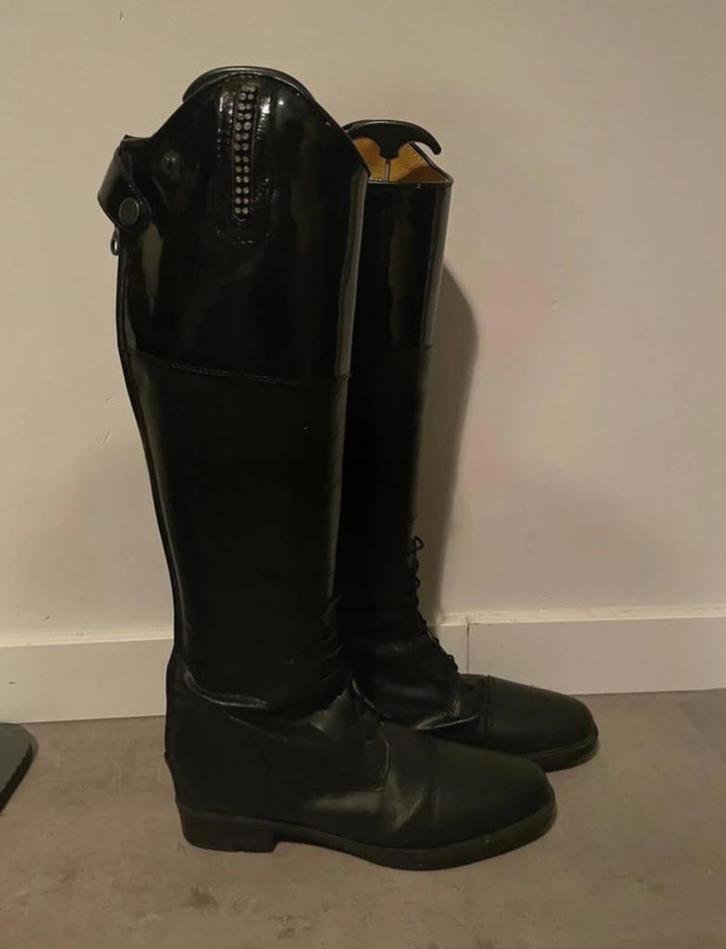 QHP Rijlaarzen zwart leer maat 40, Dieren en Toebehoren, Paardrijkleding, Nieuw, Dames, Schoeisel, Recreatie, Ophalen of Verzenden