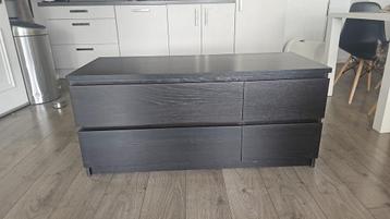 Zwarte ladekast 120x48,5x55 cm beschikbaar voor biedingen