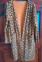 Nieuw katoen tricot luipaardprint vest Made in Italy 42-44, Made in Italy, Bruin, Verzenden, Maat 42/44 (L)