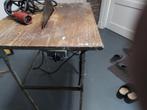 Zaagtafel 380 volt met 4 zaagbladen, Doe-het-zelf en Verbouw, Gereedschap | Zaagmachines, Ophalen, Gebruikt, Cirkelzaag, 70 mm of meer