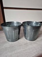 Potten emmers zink, Minder dan 30 cm, Rond, Ophalen of Verzenden, Zo goed als nieuw