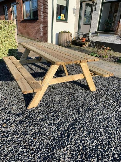 Inklapbare Geïmpregneerde Picknicktafels, Tuin en Terras, Picknicktafels, Nieuw, Rechthoekig, Hout, Inklapbaar, Verzenden