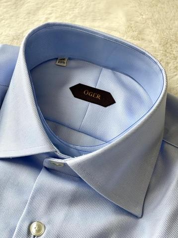 OGER herenoverhemd blauw, maat 15,5 – nieuw met kaartje beschikbaar voor biedingen