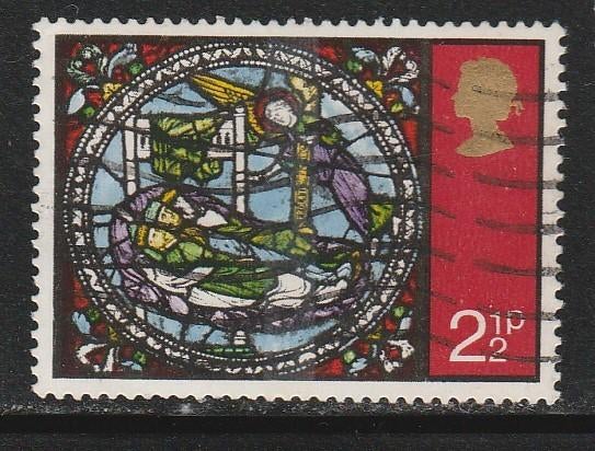 Engeland 1971 - Kerst - Glas in Lood, Ophalen of Verzenden, Gestempeld