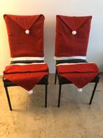 4 x Kerstmuts stoelhoezen., Huis en Inrichting, Stoelen, Ophalen of Verzenden, Zo goed als nieuw, Vier