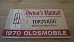 1970 Oldsmobile Toronado. 1st print, original Owner's Manual, Auto diversen, Ophalen of Verzenden