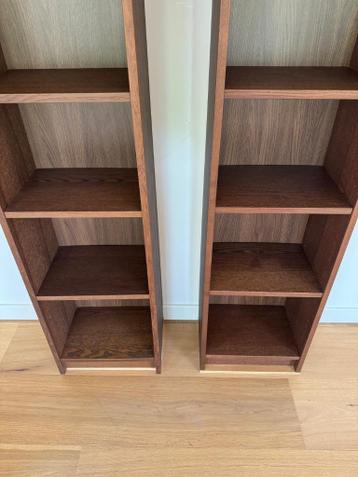 Billy boekenkasten (2 stuks) Ikea donkerbruin eikenpatroon - afbeelding 9