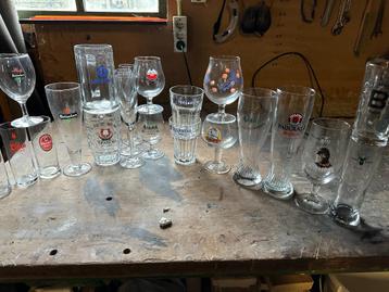 bierglazen verzameling Heineken Amstel LaTrappe Le Chouffe beschikbaar voor biedingen