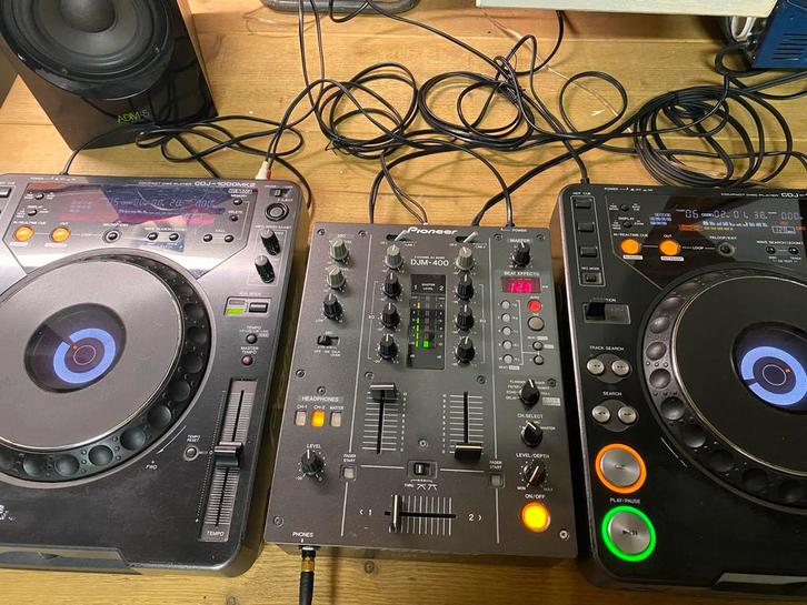 Pioneer DJ Set: CDJ-1000 MK2, DJM-400 & Reloop Monitoren, Muziek en Instrumenten, Dj-sets en Draaitafels, Gebruikt, Dj-set, Pioneer