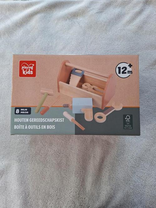 Gereedschapskoffer nieuw hout tbv goed doel, Kinderen en Baby's, Speelgoed | Houten speelgoed, Nieuw, Overige typen, Ophalen of Verzenden