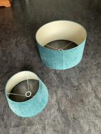 Lampenkappen, Blauw, Rond, Ophalen of Verzenden, Zo goed als nieuw