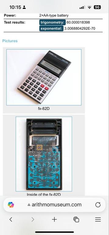Casio fx-82D Vintage Rekenmachine - Klassieker! beschikbaar voor biedingen