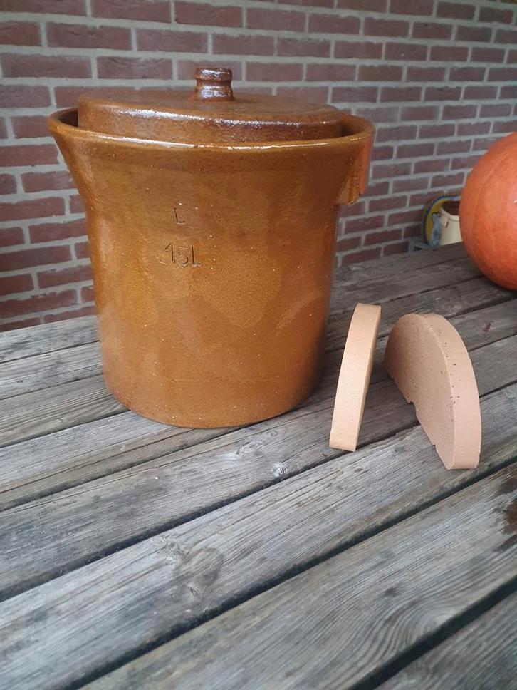 Gave fermenteerpot, Keulse pot, zuurkoolpot, Antiek en Kunst, Antiek | Koper en Brons, Ophalen