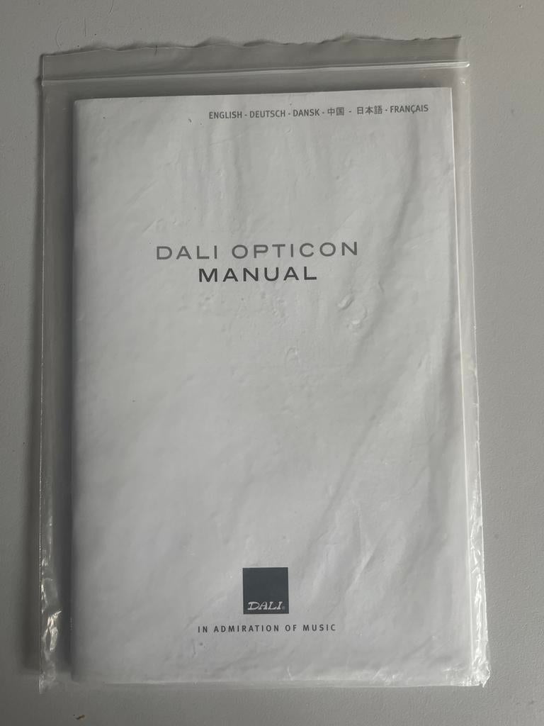 Dali Opticon 6 Handleiding / Manual, Ophalen of Verzenden, Zo goed als nieuw, Overige merken