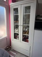Karwei Vitrine kast vuren hout wit, Ophalen, Zo goed als nieuw, 25 tot 50 cm, 50 tot 100 cm
