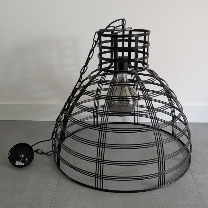Industriële hanglamp Molfetta 70cm, dimbare Calex lamp teab, Huis en Inrichting, Lampen | Hanglampen, Zo goed als nieuw, 75 cm of meer
