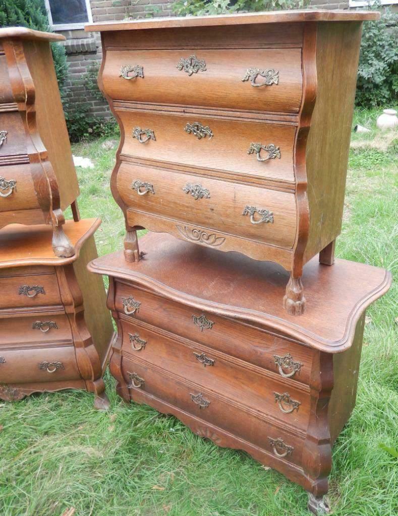 8 x Buikkastje Barok Vintage ladenkastje antiek art brocante, Huis en Inrichting, Kasten | Ladekasten, Gebruikt, Minder dan 100 cm