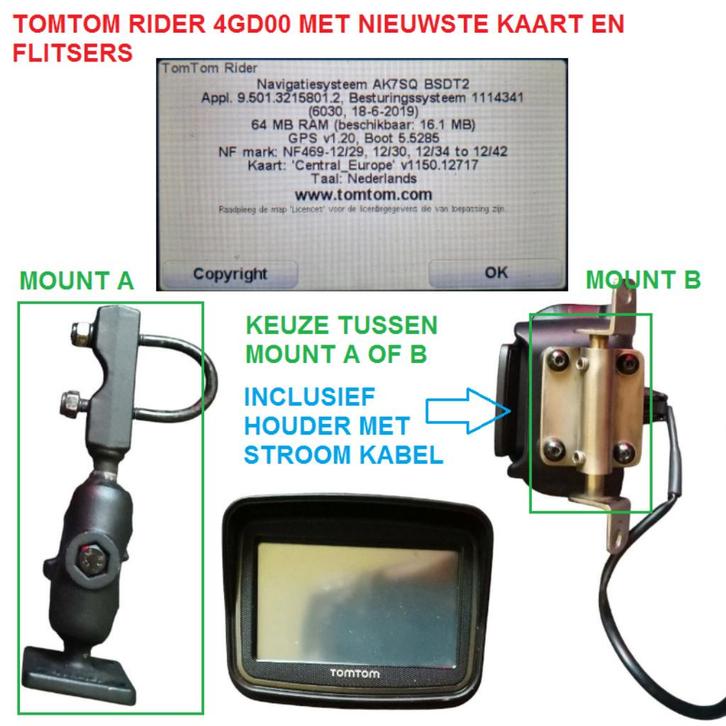 TOMTOM MOTO RIDER 4GD00 + NIEUWE KAART V11.50 (2025), Motoren, Accessoires | Navigatiesystemen, Ophalen of Verzenden