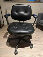 Leather IKEA office chair, Ophalen of Verzenden, Zo goed als nieuw, Zwart