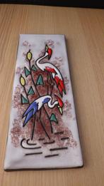 prachtig retro wandbord met reigers, Verzamelen, Ophalen of Verzenden, Overige typen