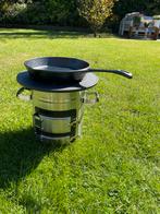 Raketoven/ camping oven met gietijzeren pan ZGAN, Ophalen, Zo goed als nieuw