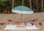 Groene parasol met franjes, Tuin en Terras, Parasols, Ophalen, Nieuw
