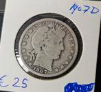 halve dollar 1907 Amerika, Postzegels en Munten, Munten | Amerika, Verzenden, Noord-Amerika, Losse munt, Zilver