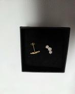 Studs Oorknopjes Triple Flower van Anna + Nina Goudkleurig, Met kristal, Nieuw, Ophalen of Verzenden, Knopjes of Stekers