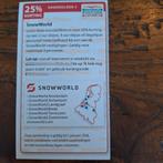Snowworld 25% korting, Tickets en Kaartjes, Drie personen of meer, Kortingsbon