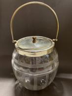 kristal koekjes pot met zwaar verzilverde deksel €70, Antiek en Kunst, Antiek | Glas en Kristal, Ophalen