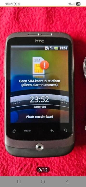 100% Als Nieuw HTC wildfire smartphone, met usb kabel,€15 beschikbaar voor biedingen