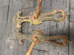 2 oude muurankers 30x8 cm incl bevestigingspen, Antiek en Kunst, Ophalen of Verzenden