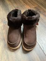 Haflinger dames pantoffels 35/36 bruin suede en bruin wol, Ophalen, Bruin, Nieuw, Pantoffels of Sloffen