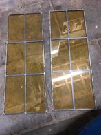 Gele glas in lood ruitjes, Doe-het-zelf en Verbouw, Glas en Ramen, Gebruikt, Minder dan 80 cm, Ophalen of Verzenden, Minder dan 80 cm
