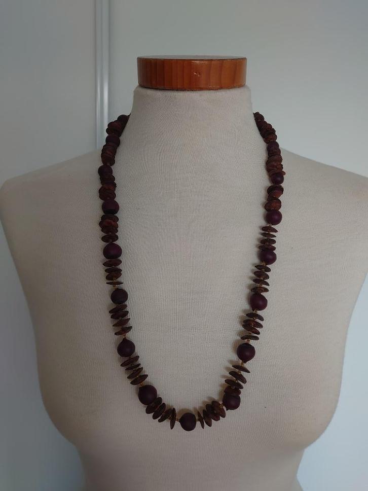 ketting, Sieraden, Tassen en Uiterlijk, Kettingen, Nieuw, Overige materialen, Bruin, Ophalen of Verzenden