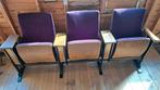 3 mid century bioscoop of theaterstoelen, Huis en Inrichting, Stoelen, Ophalen, Zo goed als nieuw